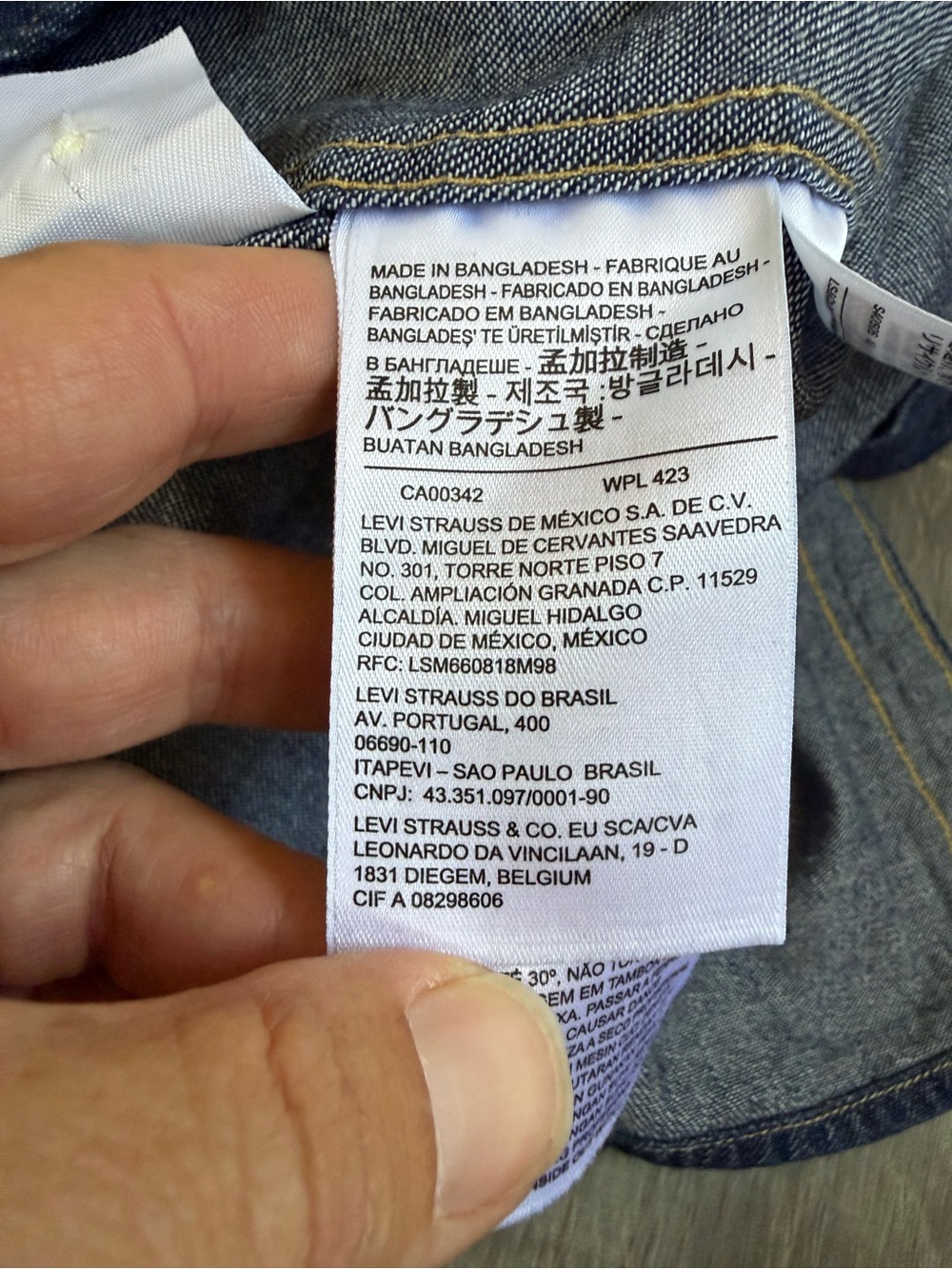 Levi's Barstow Western Denim Shirt Dark Blue Men's Large Pearl-Snap Button-Up - Picture 10 of 12